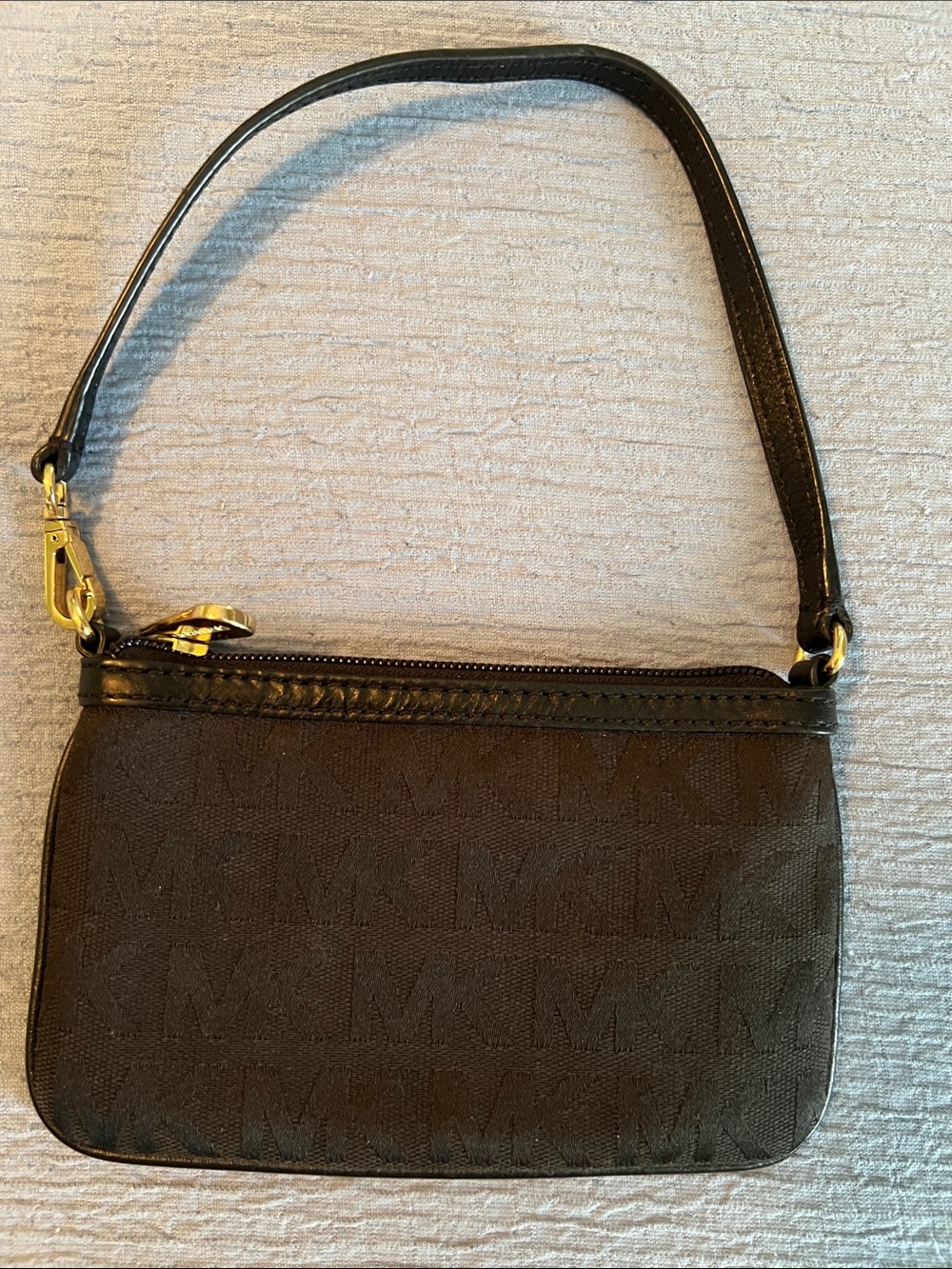 Michael Kors MK Logo Black Wristlet